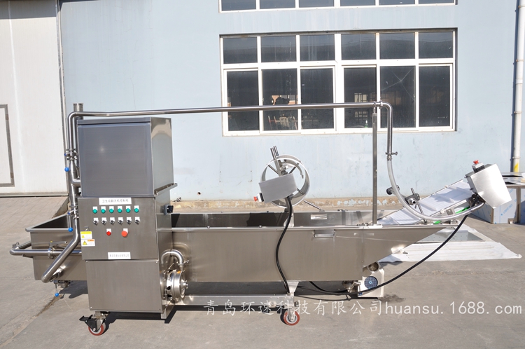 環(huán)速青島洗菜機(jī)價(jià)格 報(bào)價(jià) 洗菜機(jī),青島環(huán)速.四段清洗工序,潔凈清洗.